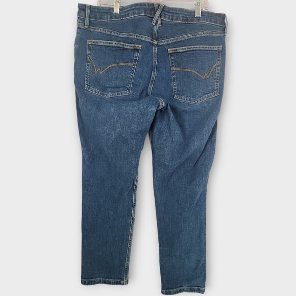 White Stuff Jeans Women's 18R Blue Denim Tapered High-Rise Ankle - Picture 2 of 5